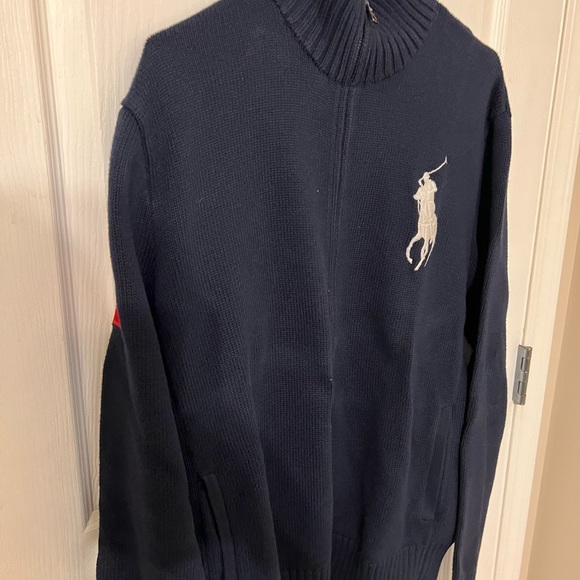 Polo Ralph Lauren Zippered Sweater wool blend. - Picture 2 of 6